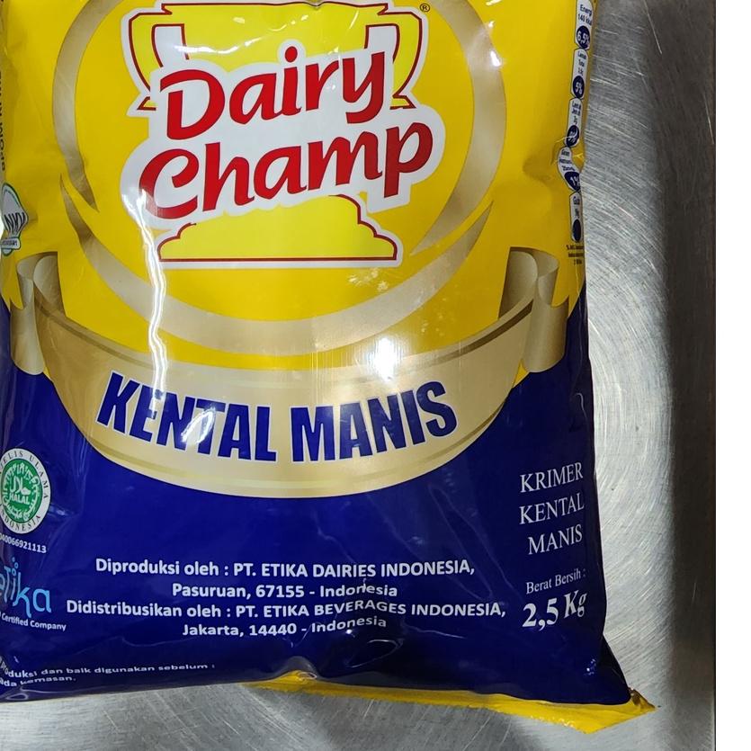 

➥ susu dairy champ 2.5 kg bantal / pouch susu kental 2.5kg ♥