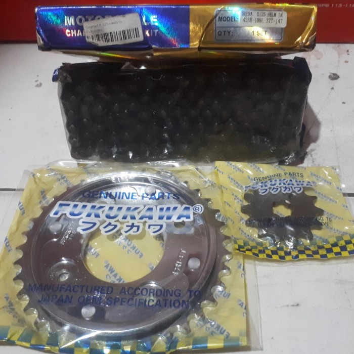 GEAR GIR SET GEARSET SUPRA X 125 HELM IN FUKUKAWA ASLI ORI ORIGINAL