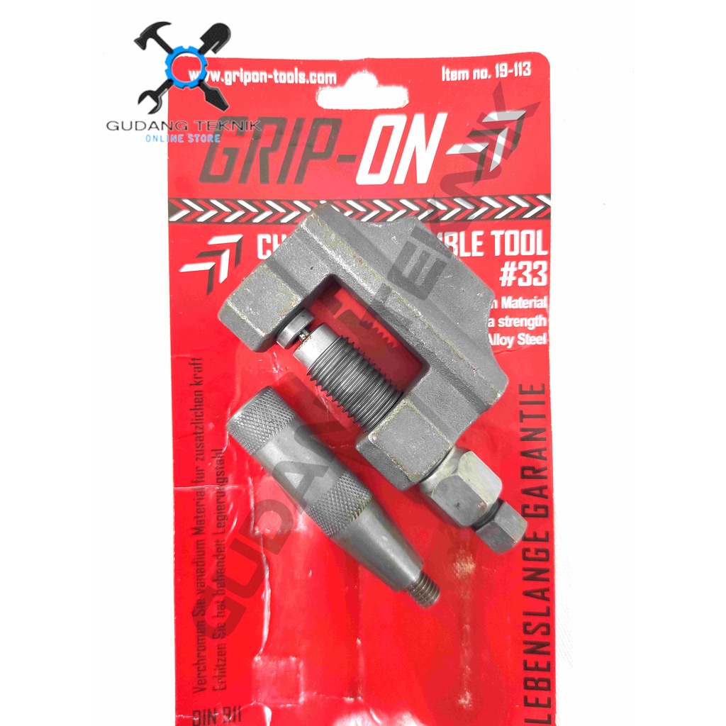 Alat Pemotong Rantai #33 GRIP ON 19-113 / Alat Potong Rantai Sepeda Motor - Disassemble Chain Tool 19 113 GRIP ON