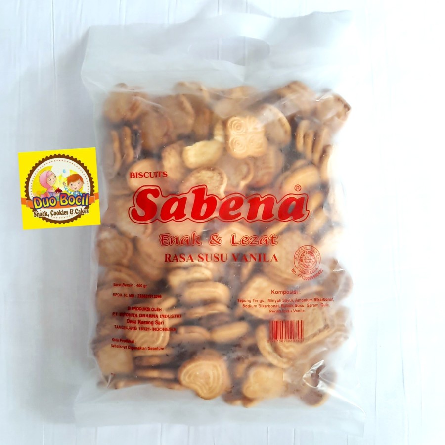 

Biskuit Sabena rasa SUSU VANILA 400 Gram - Duo Bocil Snack