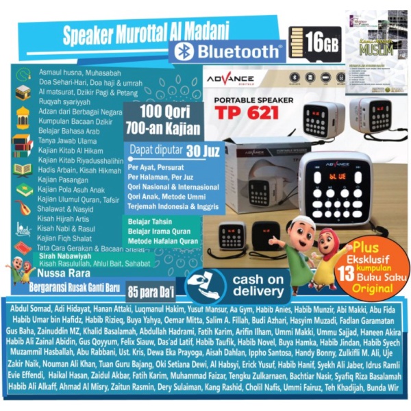 Jual Speaker Alquran Quran Advance TP621 Bluetooth Diskon