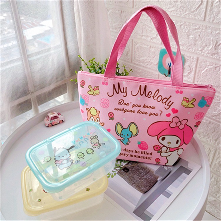 NAOMI - Lunch Bag Emiko - Tas Bekal Aluminium Foil Anak Motif Sanrio - Tas Kotak Makan - Tas makan aluminium Foil - Lunch bag sanrio karakter