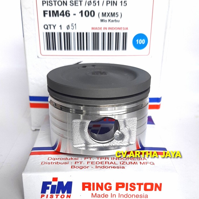 Piston Kit Fim Fim46 Yamaha Mio / Mio Karbu / Nouvo / Mio Sporty