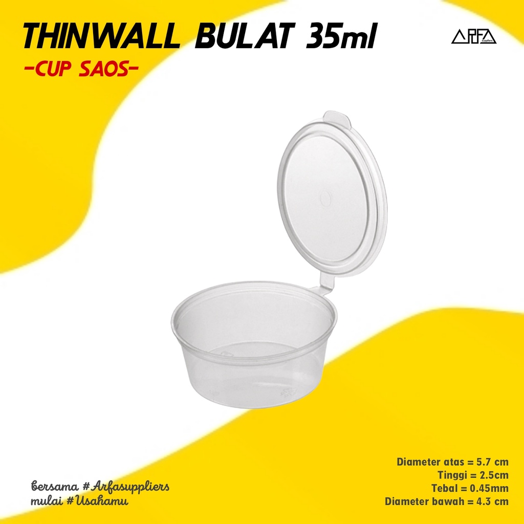 Cup Mika Saos Wadah Saos Sambal Thinwall 35ml