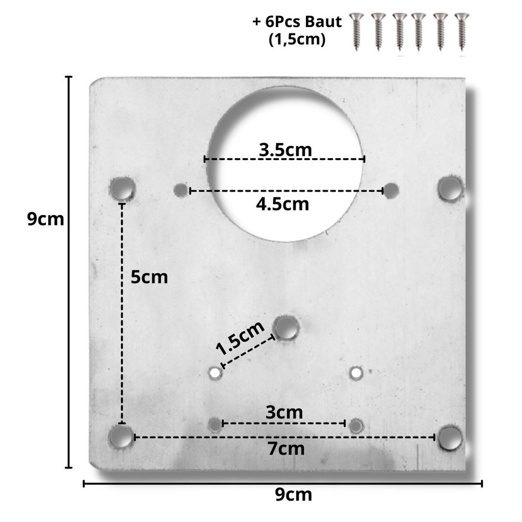 MMM Plat Perbaikan Engsel Pintu Lemari Plat Engsel Pintu Kabinet Plat Perbaikan Engsel Hanya Plat plus 6pcs baut