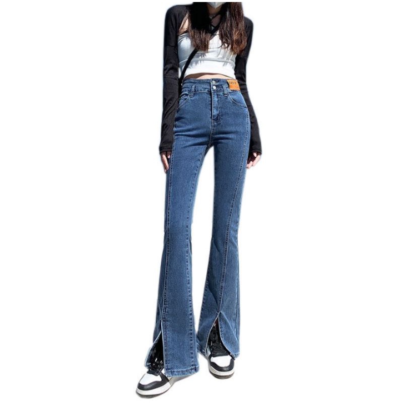 Jeans  Hw skinny Cutbray import Level Up biru retro