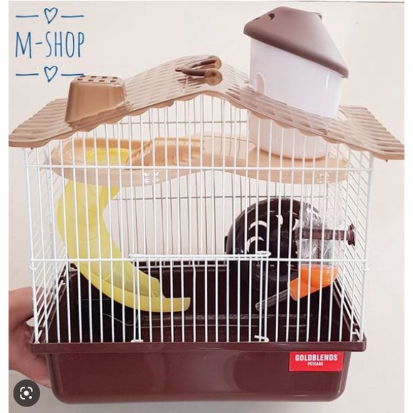 Kandang Hamster HM 05 Marmut Tempat Mainan Makan Minum Rumah Kincir