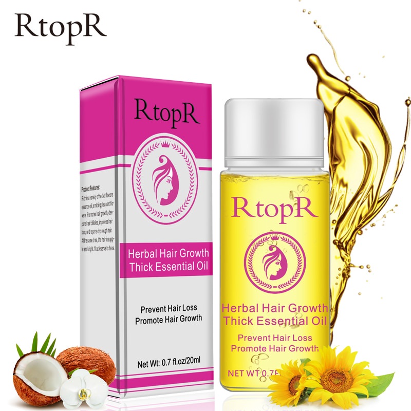 RtopR Herbal Hair Growth Thick Essential Oil Produk Pertumbuhan Rambut Minyak Esensial/RtopR Herbal 