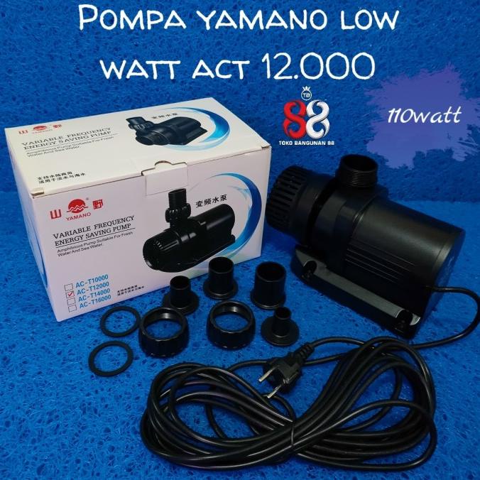 pompa air kolam hidroponik low watt yamano act 12000 110 watt