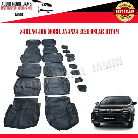 SARUNG JOK MOBIL AVANZA XENIA 2019-2020 BAHAN OSCAR HITAM SEAT COVER MOBIL