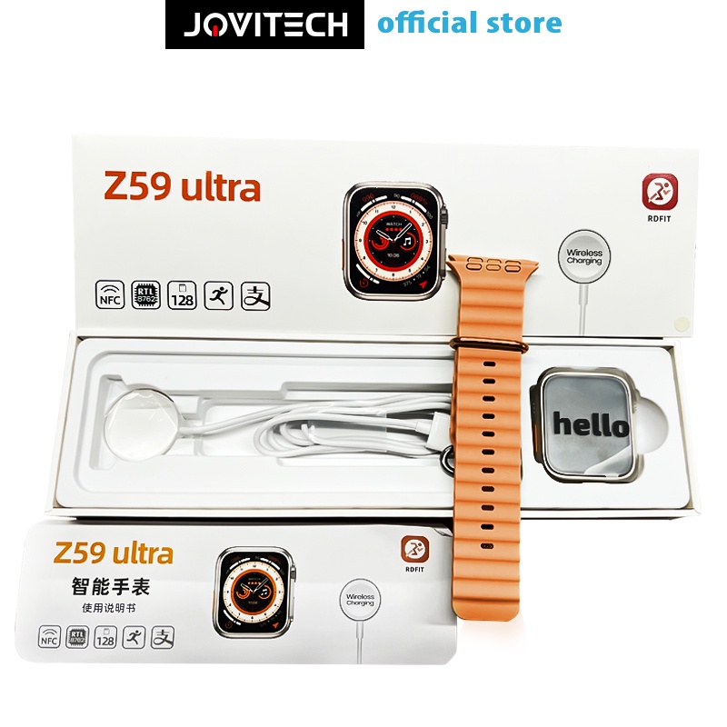 【COD】Jovitech Z59 Smartwatch Bluetooth Full Touch Screen Phone Call IP68 Waterproof Wireless Charging Sports Smart Watch - SW17