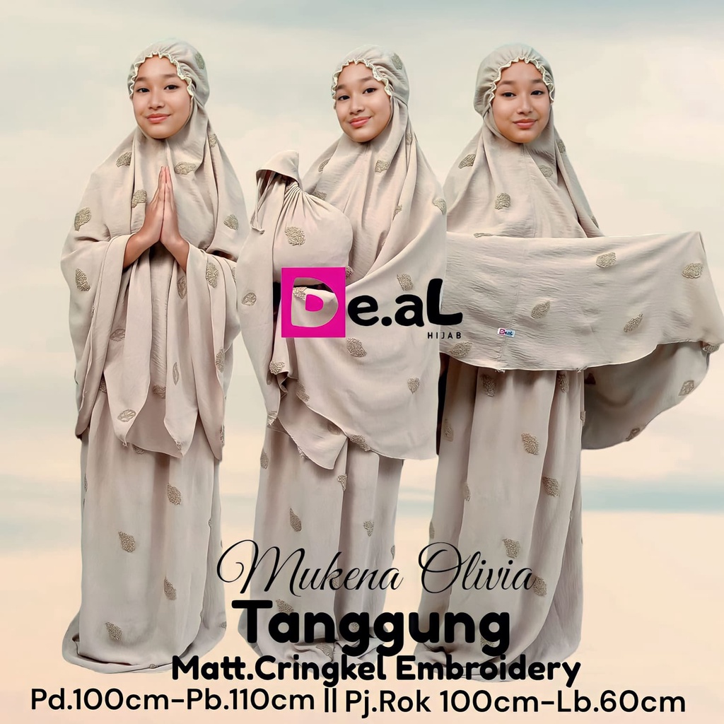 Mukena Anak Crinkle Motif Estimasi Usia 9 sampai 15 Tahun