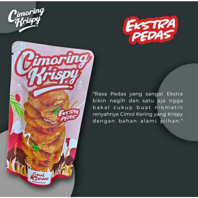 Cimoring Krispy 50gr || Cemilan kekinian || Cimol kering