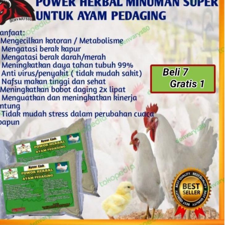 【Penjualan Terbaik】✅COD Jamu Ayam Pedaging Power Herbal Broiler mempercepat pertumbuhan ayam pedagin