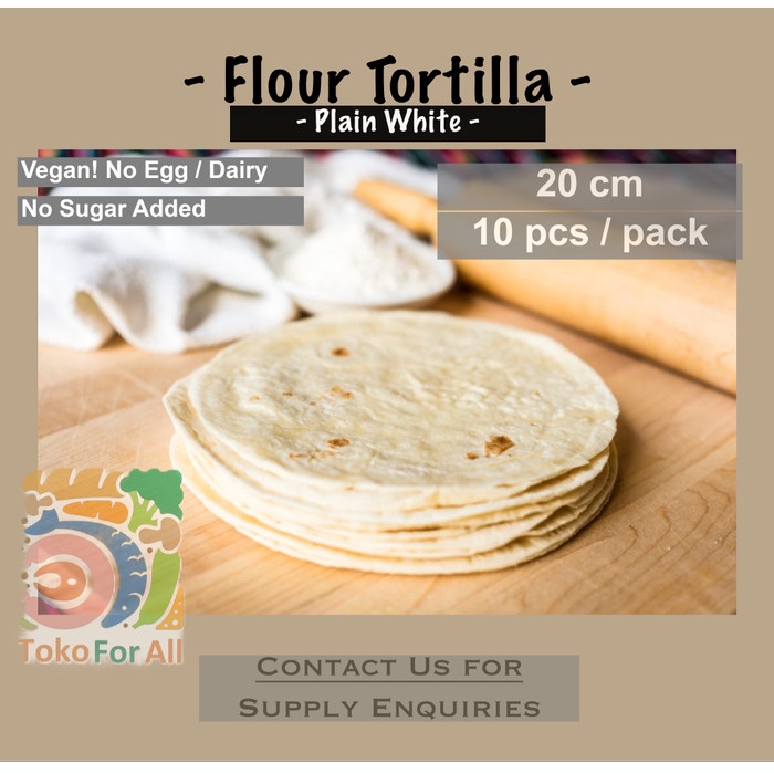 

TACO - Whole Wheat Flour Tortilla 20 cm FROZEN (gandum) TANPA PENGAWET - Whole Wheat, 20 cm