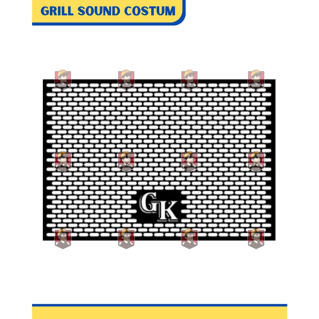 MG- Grill Sound Ram Besi  Lubang 10 mm - Plat Besi Ram Speaker - Ram Grill Plat Lubang