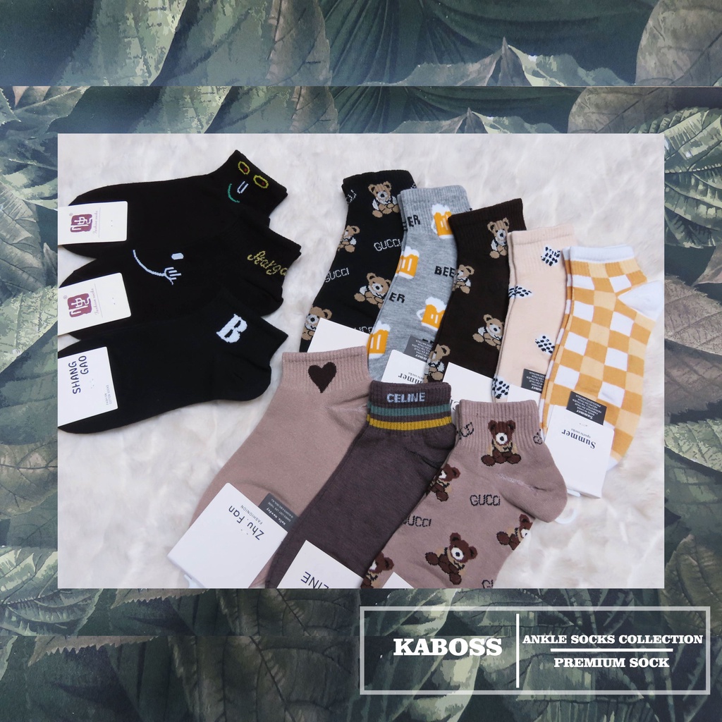 Kaboss Kaos Kaki Mata Kaki / Ankle Motif Warna Warni