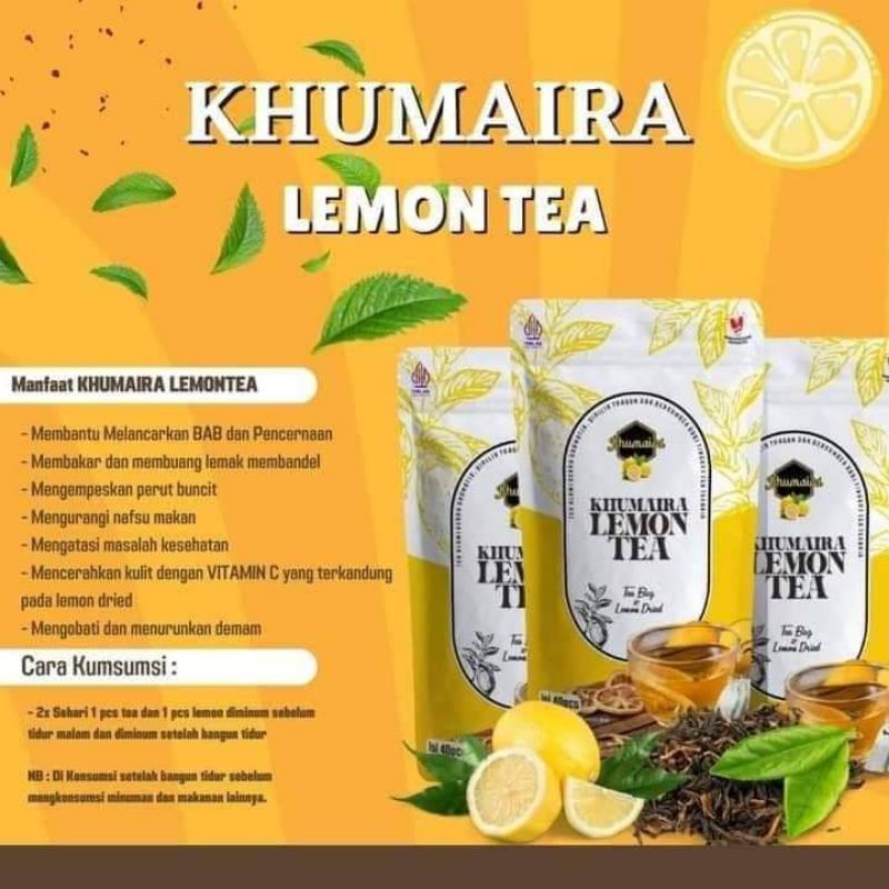 

KHUMAIRA LEMON TEA ORIGINAL/Teh pelangsing/solusi diet 100% alami