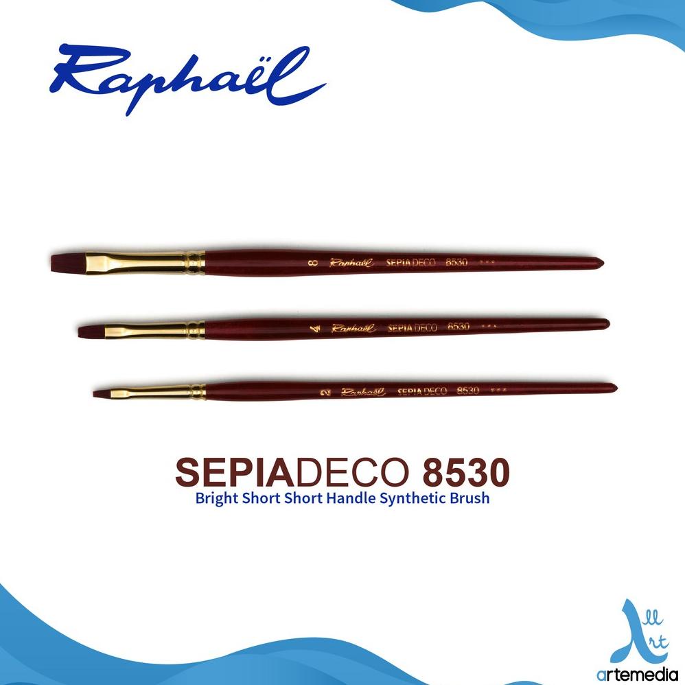 

Kuas Lukis Raphael 8530 Bright Short Sepia Deco Synthetic Brush Short Handle