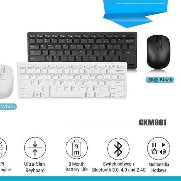 ◙ GKM901 MINI KEYBOARD WIRELESS + MOUSE WIRELESS TERMURAH COMBO SET ○