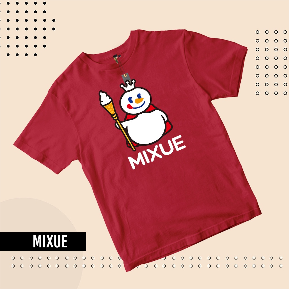 Baju Kaos Anak Gambar Mixue Maskot Mixue Laki - Laki Perempuan Usia 1 2 3 4 5 6 7 8 9 10 Tahun