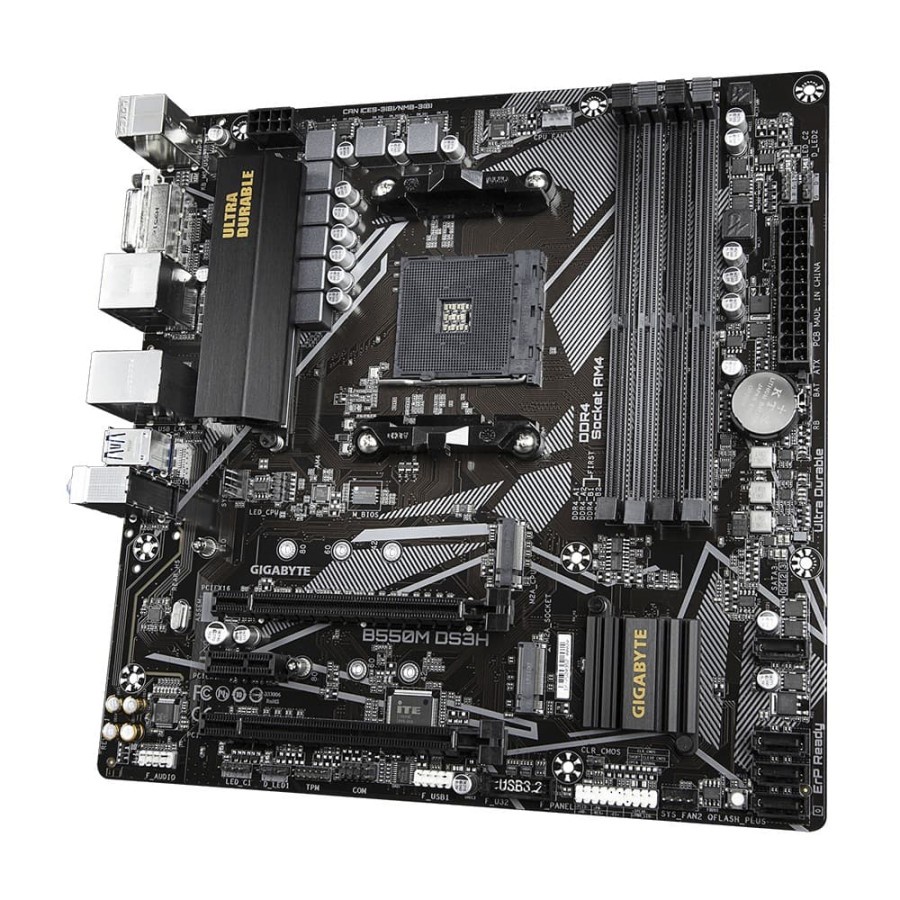 MAINBOARD GIGABYTE B550M-DS3H Socket AM4 GARANSI RESMI 3 TAHUN