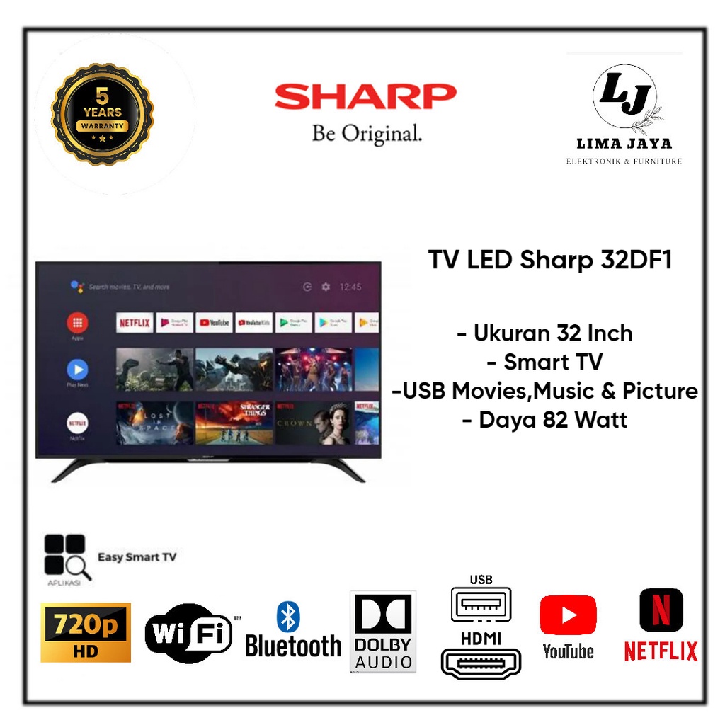 SHARP LED TV 32DF1 Smart TV LED 32 Inch
