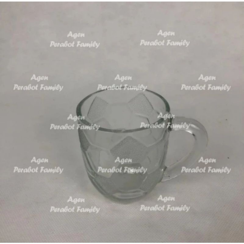 ISI 6 PCS GELAS MG 1045 CANGKIR KOPI BOLA GAGANG WARUNG BELING BENING