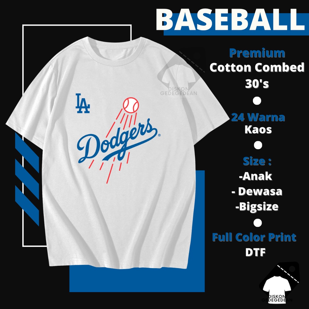 KAOS BASEBALL LA DODGERS - BAJU BASEBALL LA DODGERS - TSHIRT BASEBALL LA DODGERS