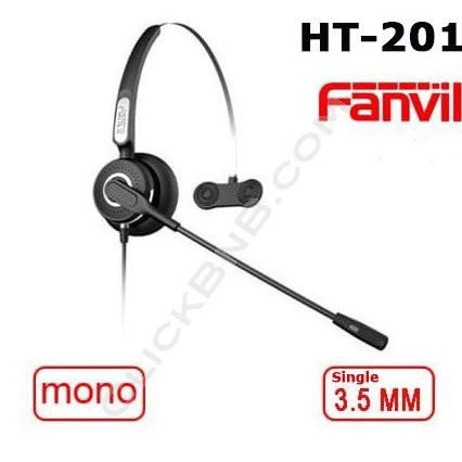 PROMO TERBATAS Fanvil HT201 Call Center Headset with audio Jack (Single 3.5mm)