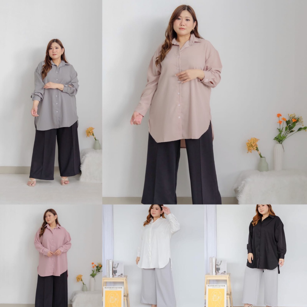 BIGWELL LORA KEMEJA TUNIK  BIGSIZE PLUSSIZE/ATASAN JUMBO /KEMEJA BIGSIZE/ATASAN BIGSIZE/KEMEJA JUMBO