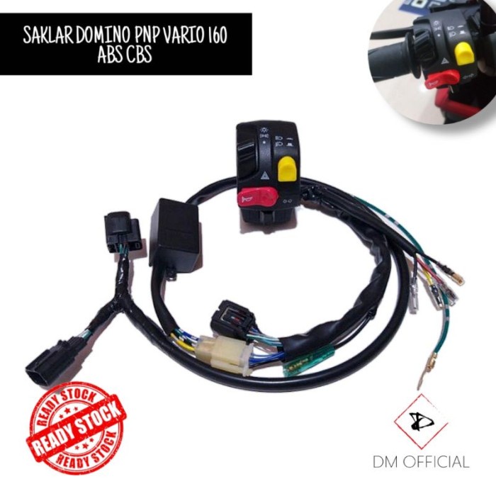 SAKLAR KIRI HAZARD HONDA VARIO 160 ABS CBS ORI SAKLAR DOMINO MIRIP KTC