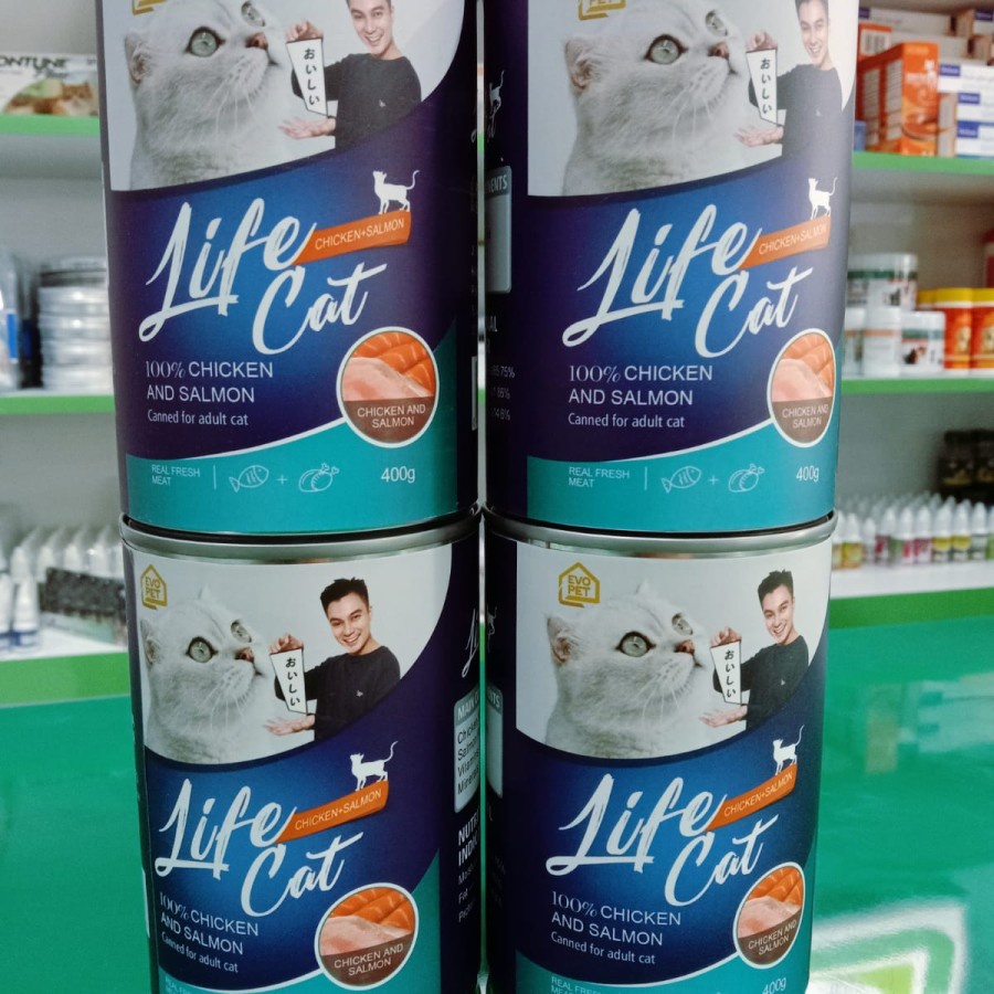 Life Cat Kaleng Adult Chicken Makanan Basah Kucing 400 gram