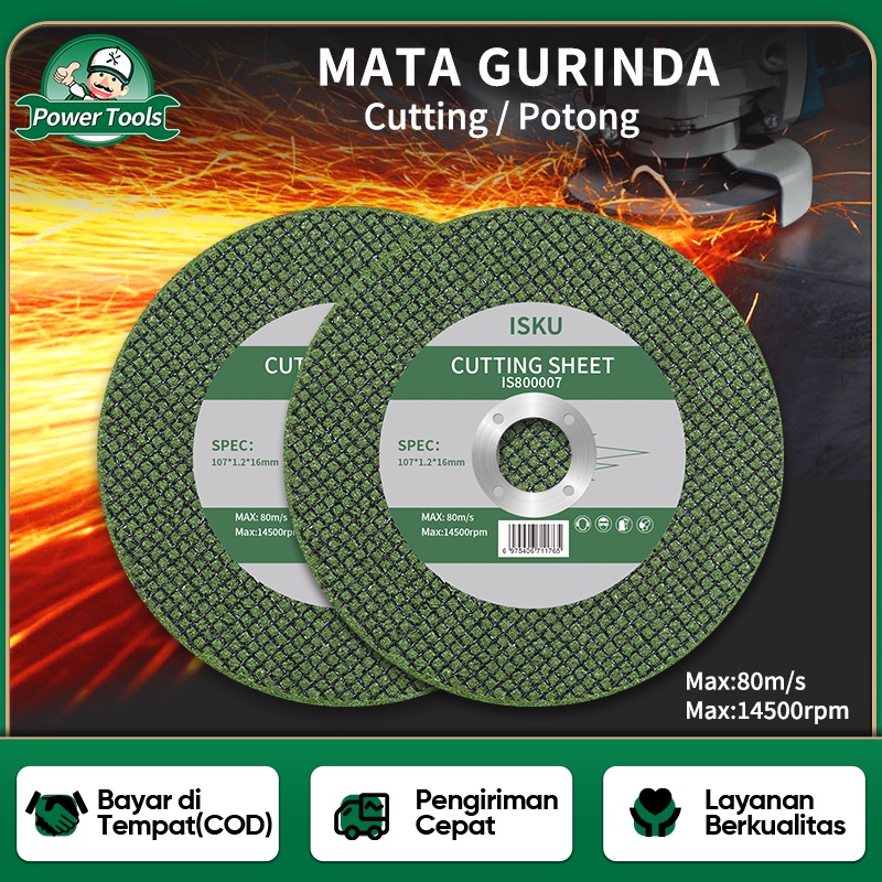 ISKU 1 PAK 50 PC MATA GERINDA POTONG Batu BESI STAINLESS CUTTING Wheel 4 Inch Mata Gurinda Flip Disc