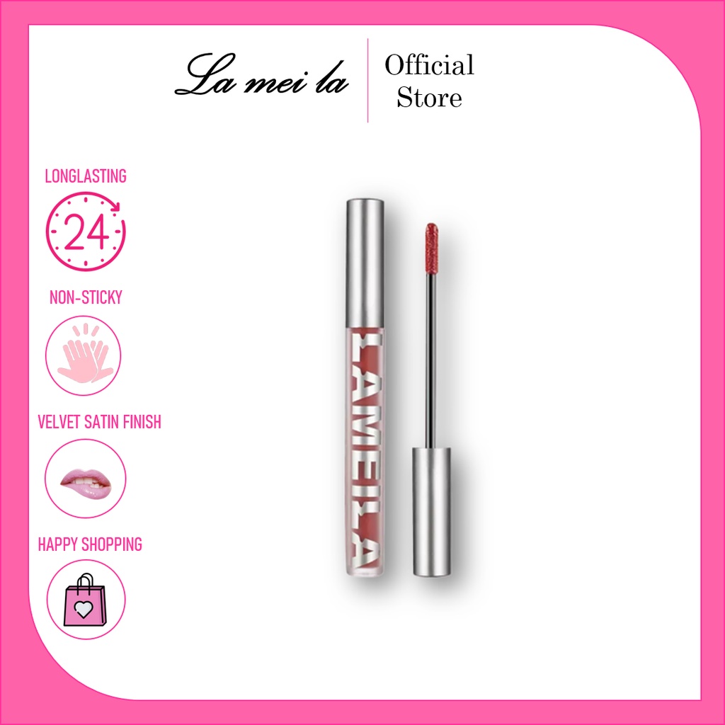 lameila lip glaze matte lipstick anti air lipstik velvet lip gloss LM 2028