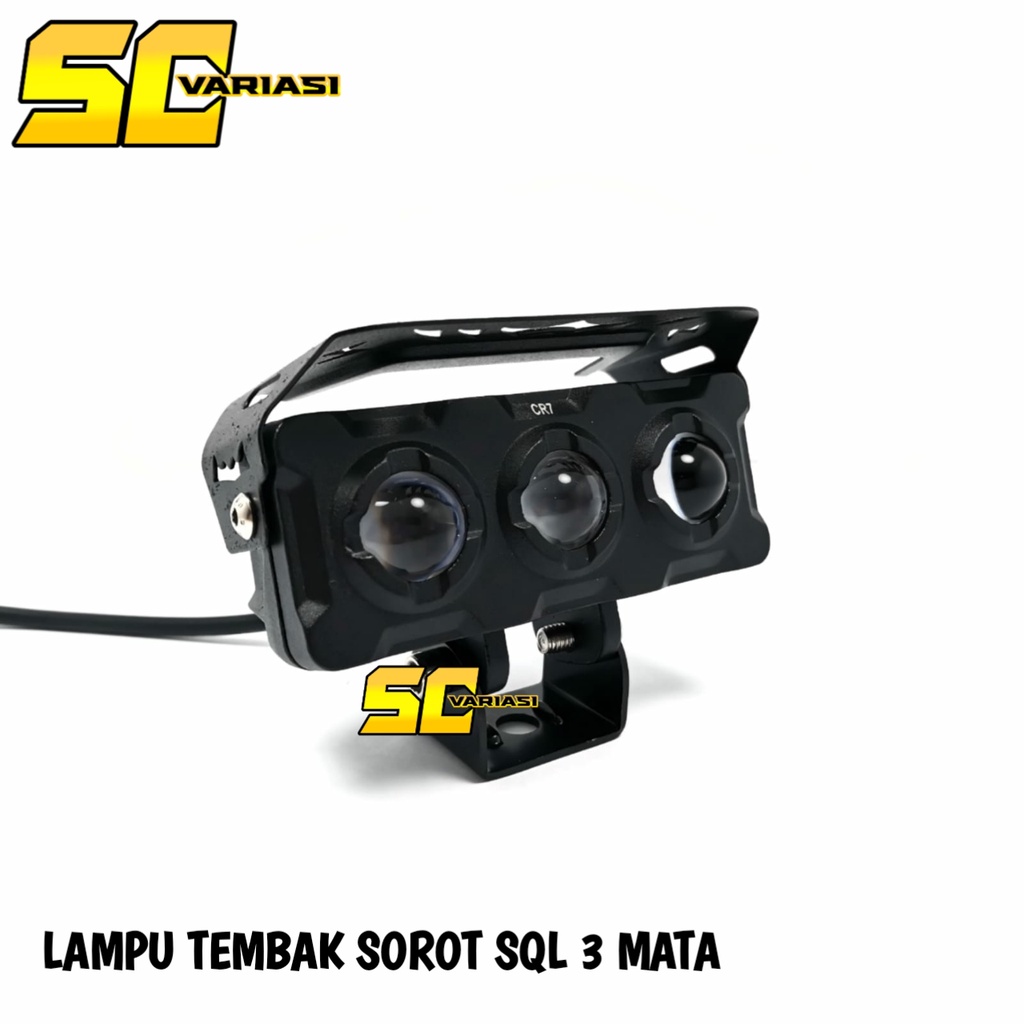 ORIGINAL LAMPU SQl 3 MATA LAMPU TEMBAK SOROT 3 MATA ORIGINAL YELLOW WHITE