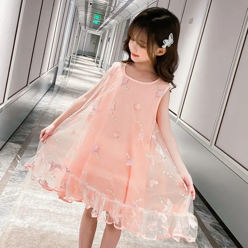 Binar Dress Anak Import Dress Anak Perempuan Motif Butterfly Dress Casual Korean Style Usia 3-10 tah