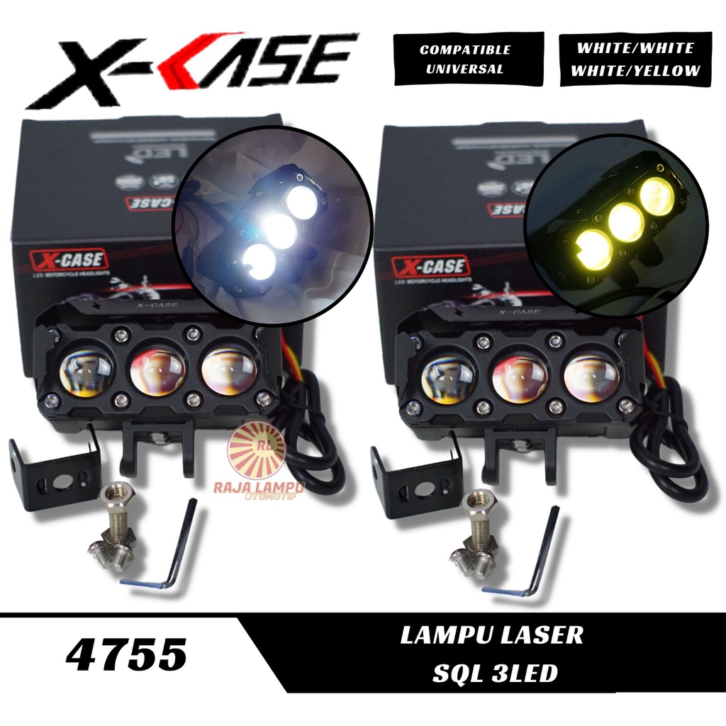 Lampu Tembak Laser Foglamp SQL 3 Mata SQl 3 Mata Q5 Superbright Hi Low Waterproff UNIVERSAL