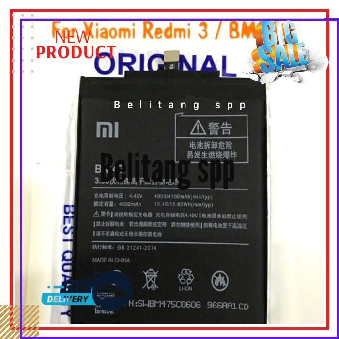 Baterai Original Xiaomi Bm47 Redmi 3 Redmi 4X