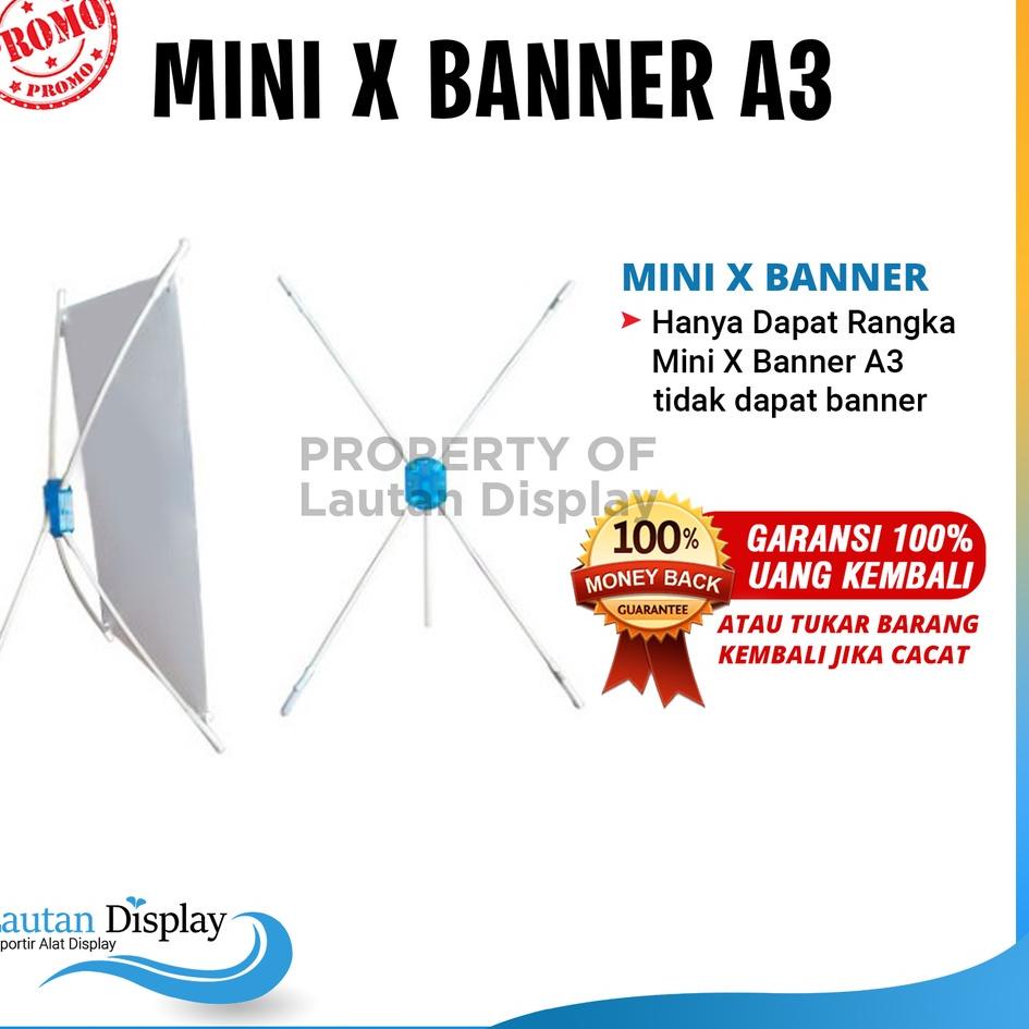 COD✔️ MINI X BANNER FOR A3 STanding Tabble, Stand Promosi Kecil