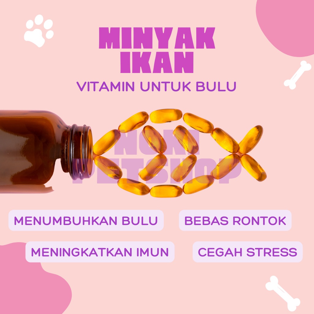 [BISA COD] 10 BUTIR MINYAK IKAN UNTUK KUCING | MINYAK IKAN UNTUK BULU LEBAT NAFSU MAKAN BADAN GEMUK CEGAH RONTOK HPREMIUM CAIR KITTEN BOTOL VITAMIN OMEGA 3 MURAH ECER BUTIR TUNG HAI FISH LIVER OIL PER KAPSUL ANJING HAMSTER KELINCI