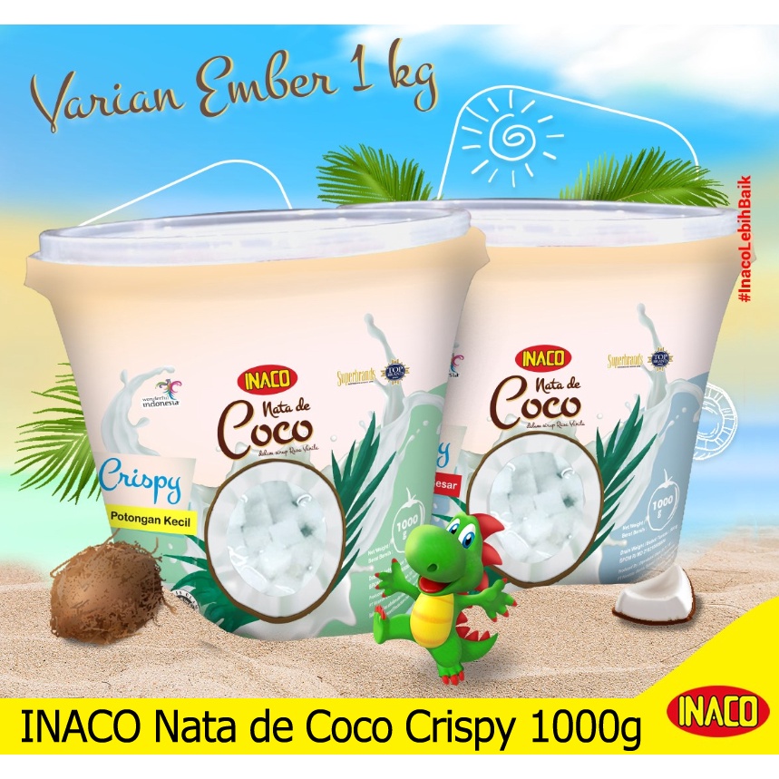 

INACO Nata De Coco Crispy ember kelapa 1000g 1000 gram 1kg 1 kg