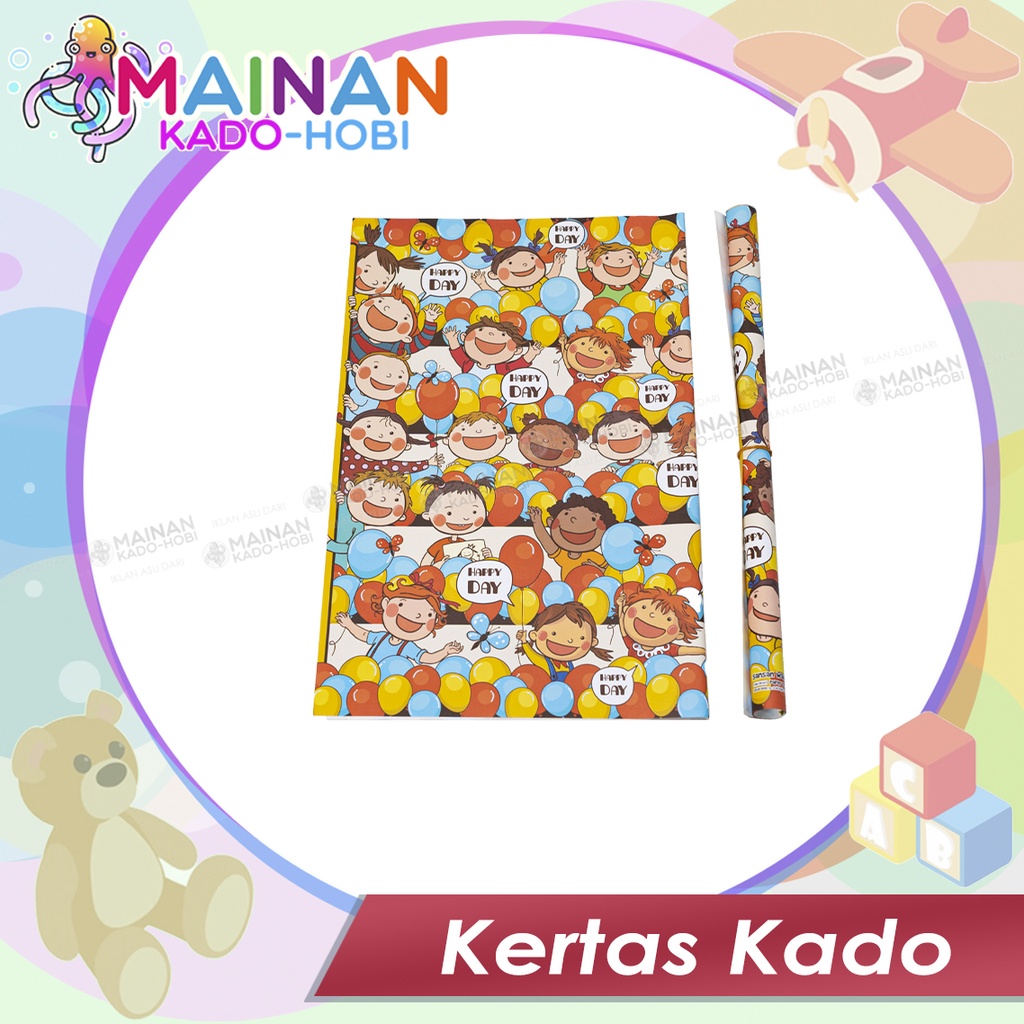 WRAPPING PACKAGING PAPER BUNGKUS KERTAS KADO HADIAH ULANG TAHUN