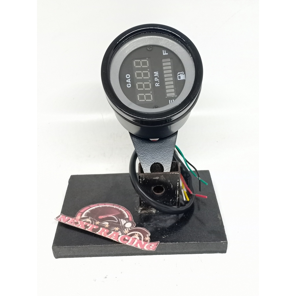 Speedometer bulat RPM led universal