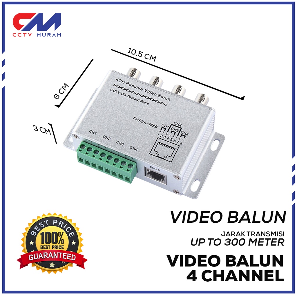 BALUN PASSIVE 4CH AHD UP TO 5MP