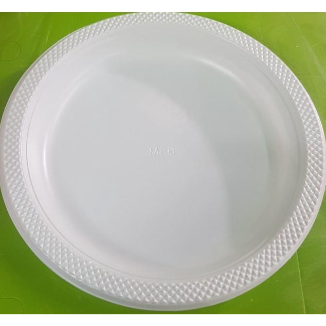 Termurah Pr500 Isi 50 Pc Piring Plastik Besar Sekali Pakai Bsm New