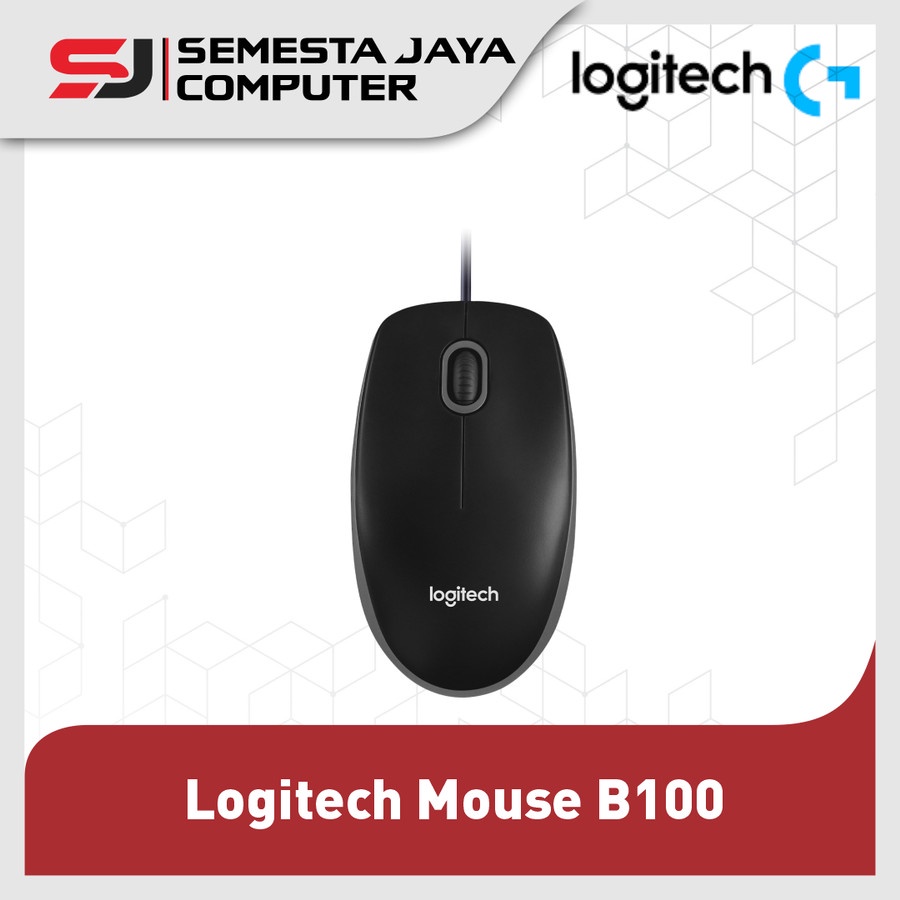 Mouse Logitech B100 USB Original RESMI