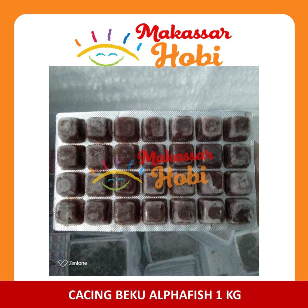 Cacing Beku Alphafish 1 Kg 10 Kapsul Cabek Pioneer Big Boss Alpha Fish