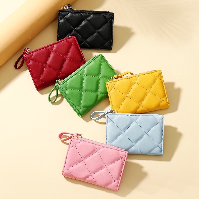 DOMPET LIPAT WANITA Dompet Pendek  KULIT PU Leather PREMIUM KOREA IMPORT SLOT KARTU RESLETING KOIN DOMPET -  Velvet Wallet