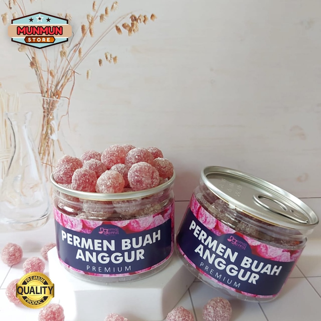 

Pet Can Permen Buah Anggur Grapes Candy Kualitas Premium